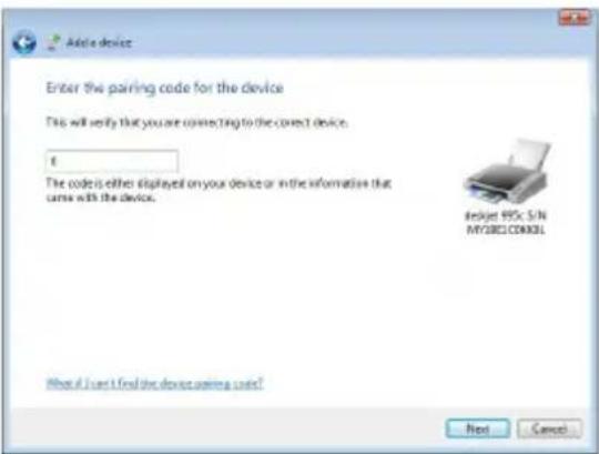 Adobe device Enter the pairing code for the device This will verify that you are connecting to the correct device. € The code is either displayed on your device or in the informative that units with the device. Budget PPP S/N MY2801 CERRKL What if I can't find the device pairing code? Next Cancel