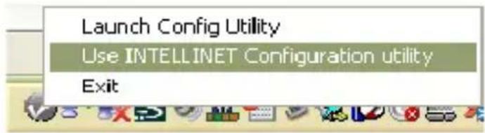 Launch Config Utility Use INTELLINET Configuration utility Exit