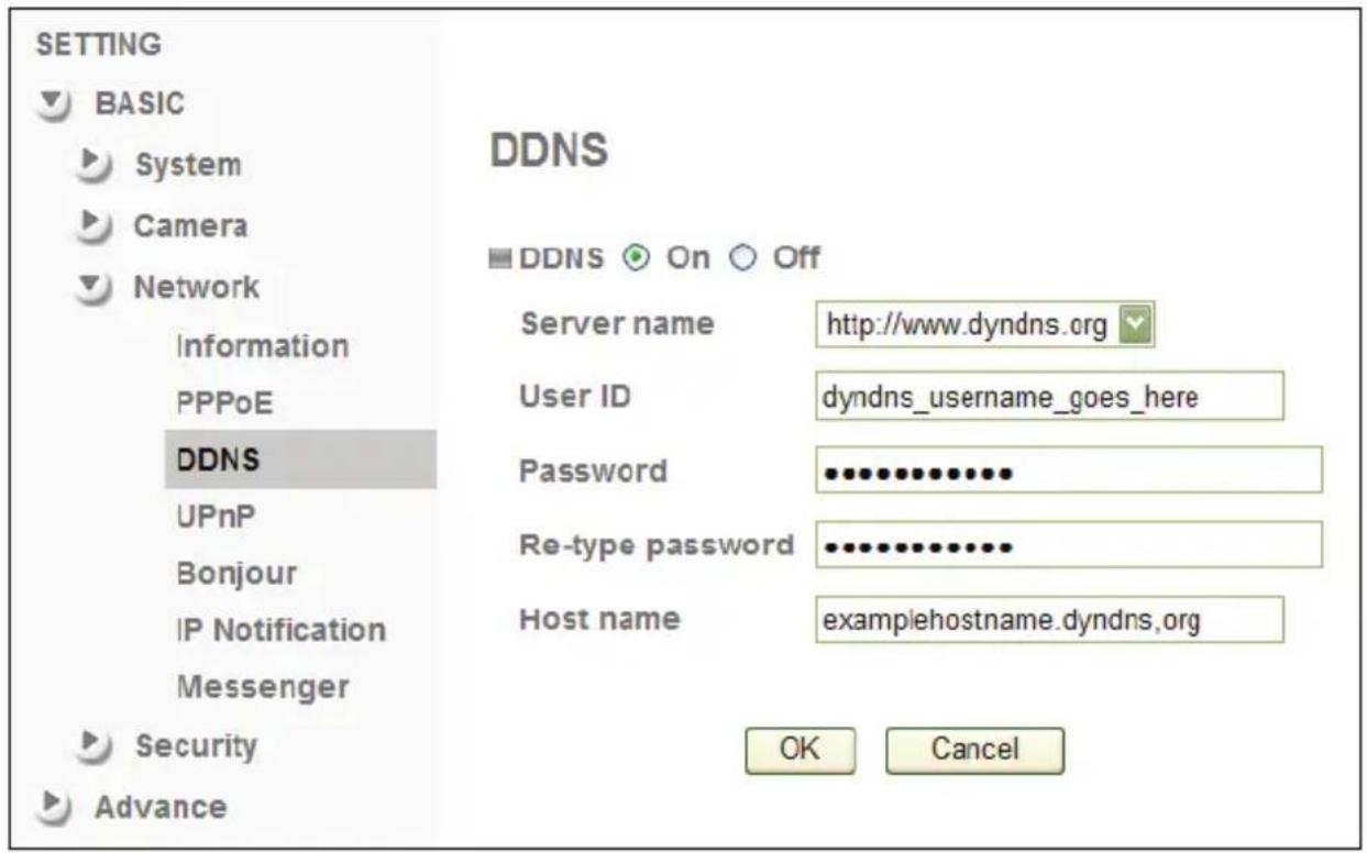 IC Intracom NFD130-IRV - Camera -> Network -> DDNS: - 2