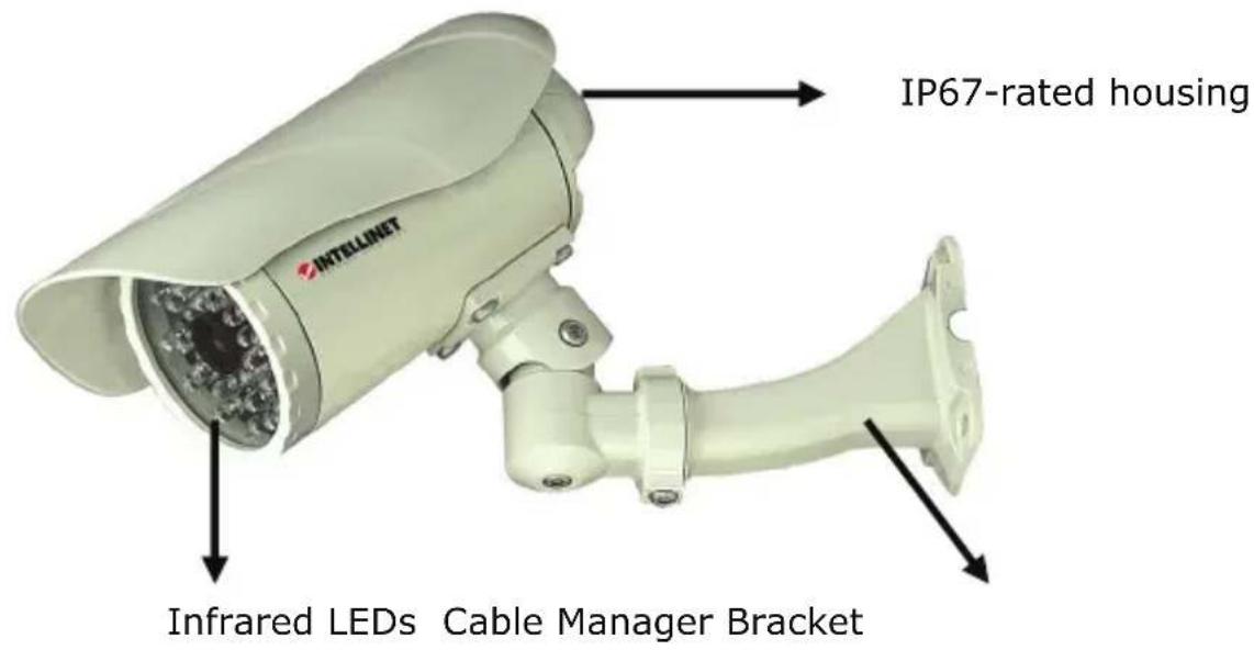 INTELLNET IP67-rated housing Infrared LEDs Cable Manager Bracket