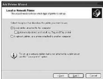 Add Printer Wizard Local or Network Printer The wizard needs to know which types of printers set up Select the option that describes the printer you want to use: ● Local printer attachment for computer ○ Applicable device and manual print plug and/or print ○ All network printer, as a printer attache…