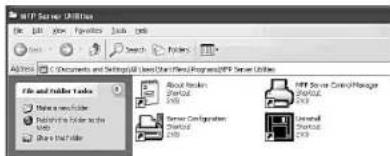 MTP Server Utility File and folder details Share a new folder Database the folder to the info Share a new folder About folder Terminal 2305 Server Configuration Terminal 2305 Internet Terminal 2305 About folder Terminal 2305 MTP Server Control Manager Terminal 2305 External Terminal 2305