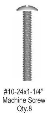 #10-24x1-1/4" Machine Screw Qty.8