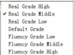Real Grade High ✓ Real Grade Middle Real Grade Low Default Grade Fluency Grade Low Fluency Grade Middle Fluency Grade High