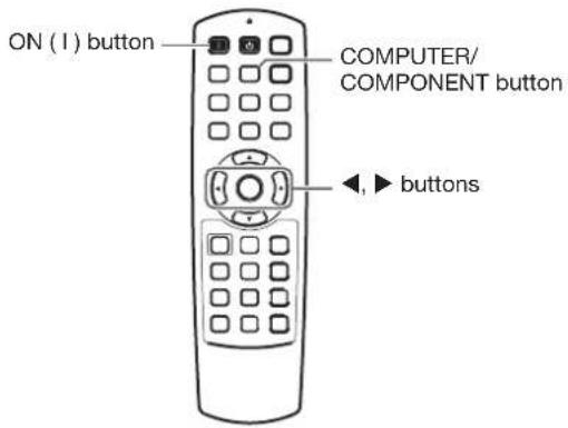 ON (1) button COMPUTER/ COMPONENT button ◄► buttons