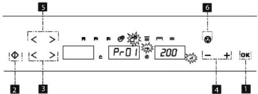 < > < > Pr01 200 - + OK 2 3 4 1 5 6