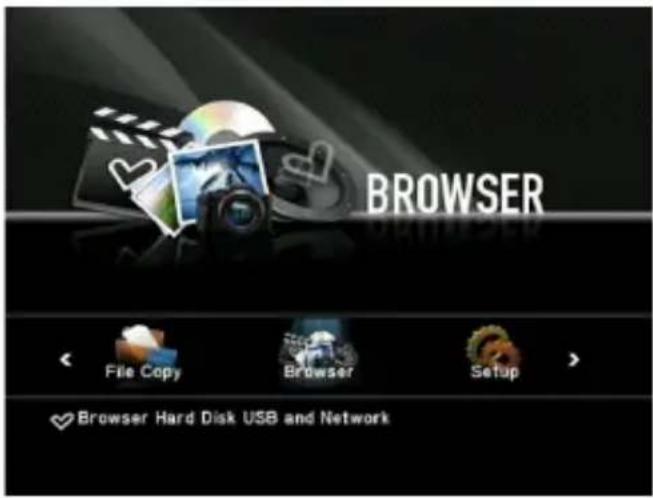 BROWSER File Copy Browser Setup Browser Hard Disk USB and Network