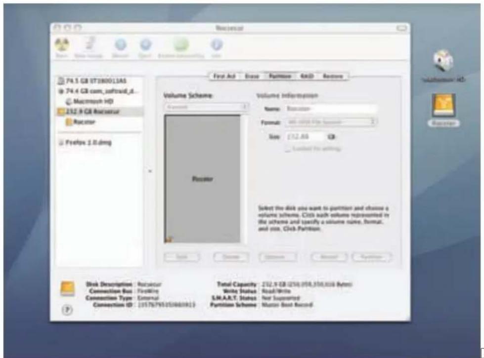 74.5 GB 07380011AS 74.4 GB com_softruid_d... Macintosh HD 212.9 GB Recorser Recorser FreeEye 2.0.dwg First Ad Base Partition Grid Restore Volume Scheme: Name: Recorser Format: All rights file format: 2 Size: £12.65 GB Localized For settings Select the disk you want to partition and choose a volume scheme. Click each volume represented in the scheme and specify a volume name, format, and size, Click Partition. Options Delete Remove Additions Remove Appendix Disk Description: Recorser Connection Bus: FreeWire Connection Type: External Connection ID: (0176/FW02006000) Total Capacity: 212.9 GB (250,050,350,630 Bytes) Write Status: Read/Write S.M.A.R.T. Status: Not Supported Partition Scheme: Motor Base Record