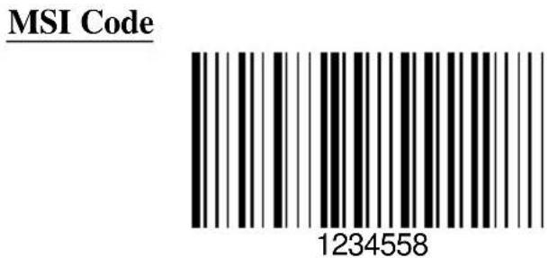 MSI Code 1234558
