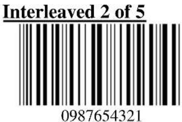 Interleaved 2 of 5 0987654321