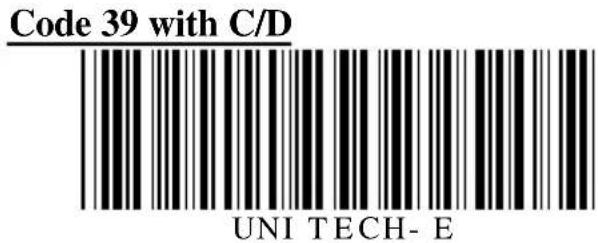 Code 39 with C/D UNI TECH- E