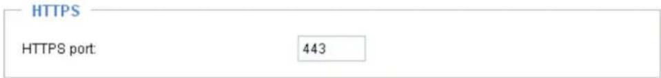 HTTPS HTTPS port: 443