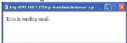 Error in sending email.