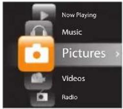 Now Playing Music Pictures > Videos Radio