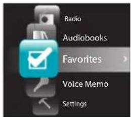 Radio Audiobooks Favorites > Voice Memo Settings