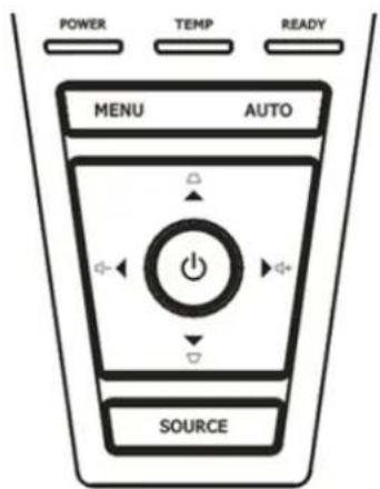 POWER TEMP READY MENU AUTO SOURCE