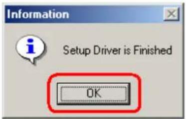 Information Setup Driver is Finished OK