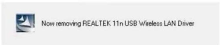 Now removing REALTEK 11n USB Wireless LAN Driver