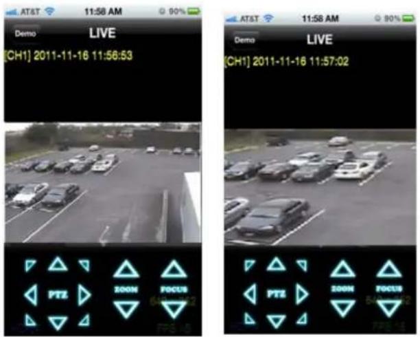 AT&T 11:58 AM 90% Demo LIVE [CH1] 2011-11-16 11:56:53 Demo LIVE [CH1] 2011-11-16 11:57:02 PTZ ZOOM FOCUS PTZ ZOOM FOCUS 54000000000000000000000000000000000000000000000000000000000000000000000000000000000