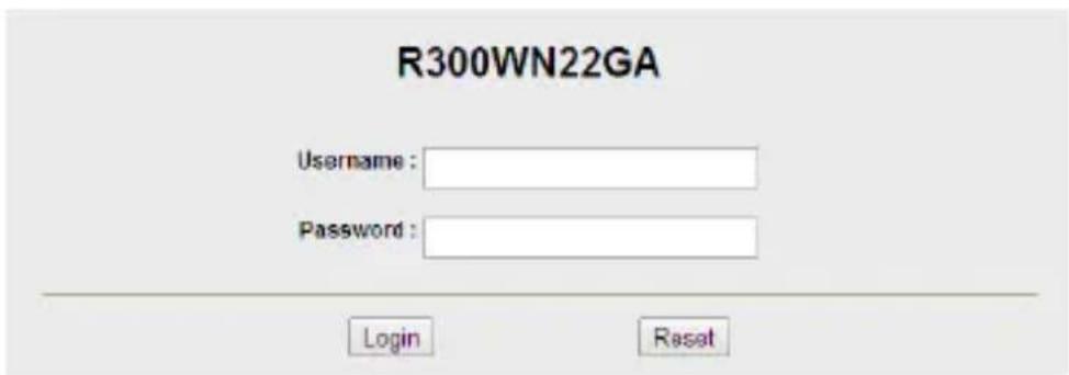 R300WN22GA Username : Password : Login Reset