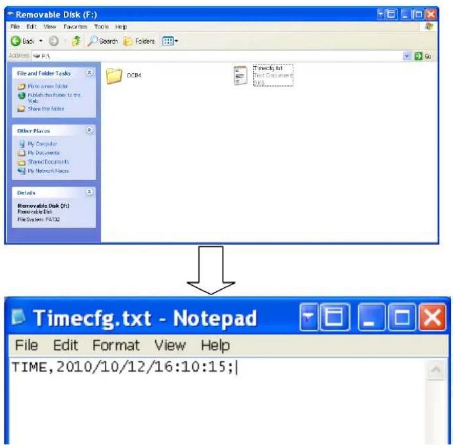 Removable Disk (F:) File Edit View Favorites Tools Help Back Search Folders Address F\ File and Folder Tasks Make a new folder Publish this folder to the Web Share the folder DCIM Timecfg.txt Test Document 0.15 Other Places My Computer My Documents Shared Documents My Network Places Details Removabl…