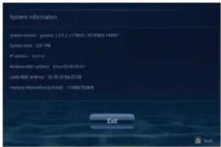 System information System returns: general_1.0.6.2/17843.3510005.14987 Systems: 957 FM IP address: 0.07.0 Macass MAC software: 03x00 00:30:87 Code MAC address: 96 06 08:8a:01:08 memory information (p/total): 110MHz/20MHz Exit