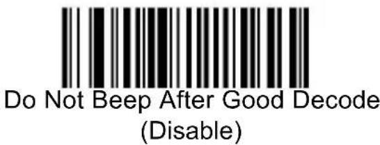 Do Not Beep After Good Decode (Disable)