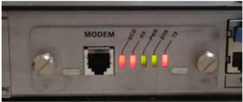 MODEM DCO RX PWR DTR TX