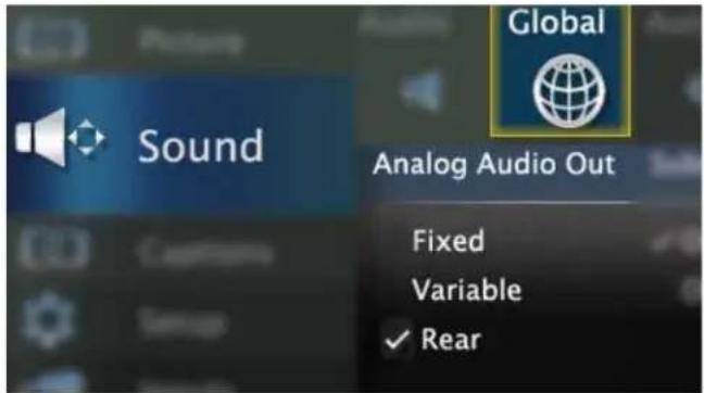 Sound Global Analog Audio Out Fixed Variable ✓ Rear
