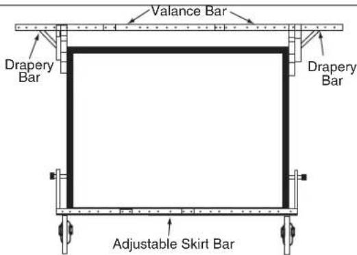 Valance Bar Drapery Bar Drapery Bar Adjustable Skirt Bar