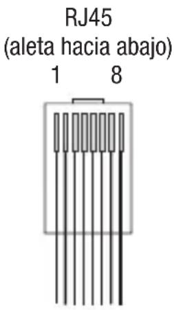 RJ45 (aleta hacia abajo) 1 8