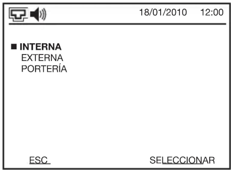 18/01/2010 12:00 ■ INTERNA EXTERNA PORTERÍA ESC SELECCIONAR