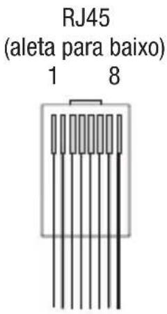 RJ45 (aleta para baixo) 1 8
