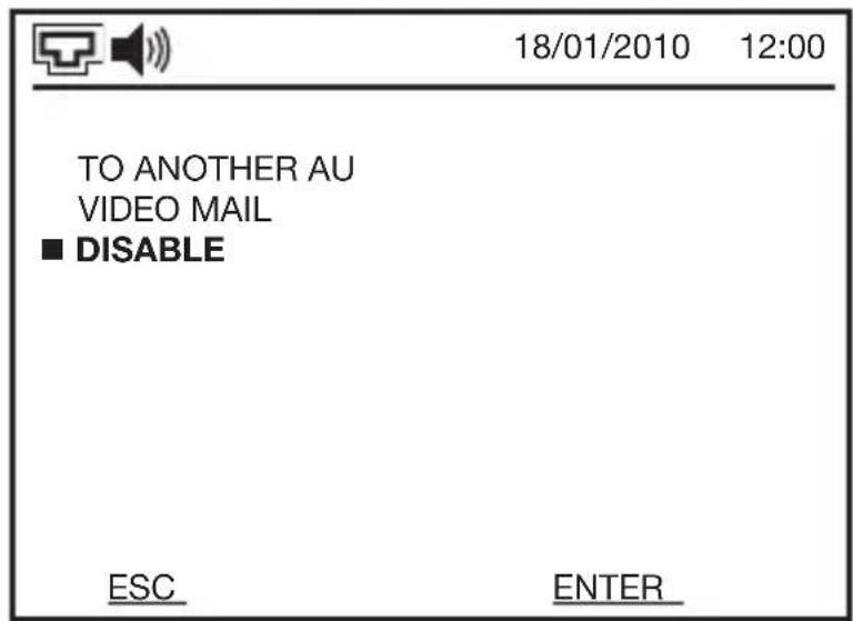 18/01/2010 12:00 TO ANOTHER AU VIDEO MAIL ■ DISABLE ESC ENTER