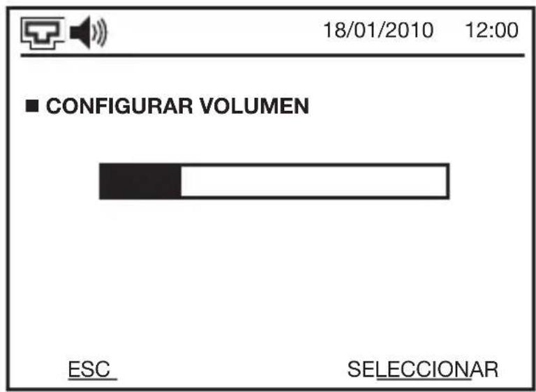18/01/2010 12:00 ■ CONFIGURAR VOLUMEN ESC SELECCIONAR