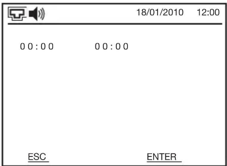 18/01/2010 12:00 00:00 00:00 ESC ENTER