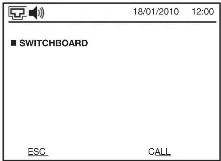 18/01/2010 12:00 ■ SWITCHBOARD ESC CALL