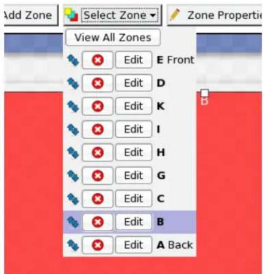 Add Zone Select Zone Zone Properties View All Zones Edit E Front Edit D Edit K Edit I Edit H Edit G Edit C Edit B Edit A Back