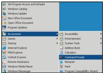 Set Program Access and Defaults Windows Catalog Windows Update New Office Document Open Office Document Program Updates Accessories Games Startup Internet Explorer MSN Explorer Outlook Express Remote Assistance Windows Media Player Windows Messenger Accessibility Entertainment System Tools Address Book Calculator Command Prompt Notepad Paint Program Compatibility Wizard