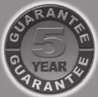 GUARANTEE 5 YEAR GUARANTEE