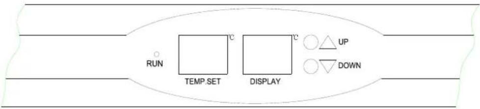 RUN TEMP.SET DISPLAY UP DOWN