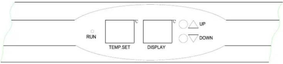 RUN TEMP.SET DISPLAY UP DOWN