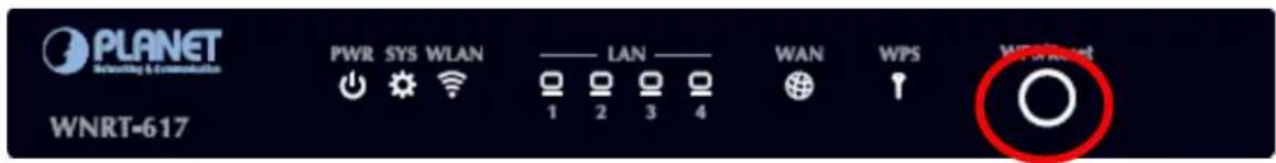 PLANET Networking & Communication PWR SYS WLAN LAN WAN WPS WNT for Wi-Fi WNRT-617 1 2 3 4