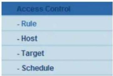Access Control - Rule - Host - Target - Schedule