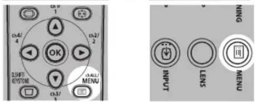 OK LOAD MENU INPUT LENS MENU NING