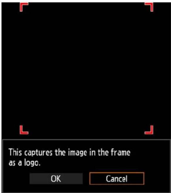 This captures the image in the frame as a logo. OK Cancel