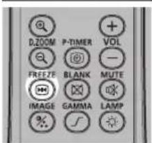 D-ZOOM P-TIMER VOL FREEZE BLANK MUTE IMAGE GAMMA LAMP