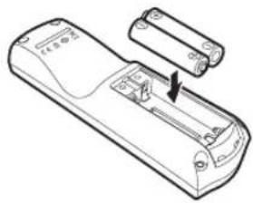 CANON XEED WUX6000 Medical - ■Installing Remote Control Batteries - 2