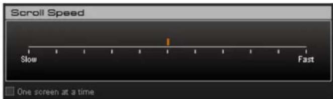 Scroll Speed Slow Fast One screen at a time