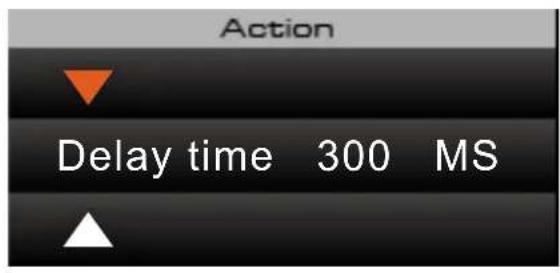 Action Delay time 300 MS